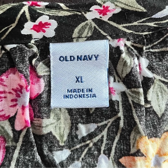 Old Navy Floral Blouse XL Boho Cottagecore Top - Picture 2 of 4